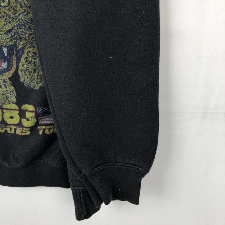 DEF LEPPARD band sweatshirt, size M, men's unclear black type Vintage Second Hand