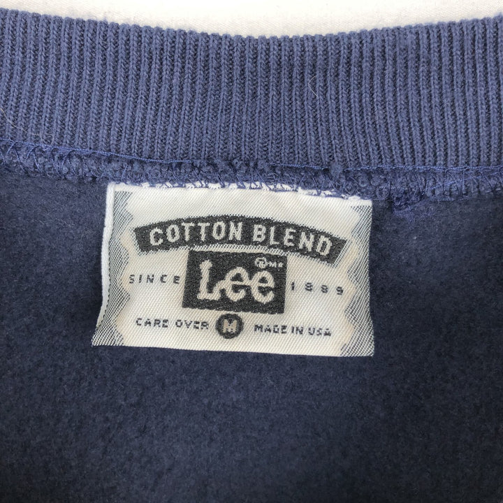Vintage 90'S Lee print sweatshirt, made in the USA, size M, men's cotton navy blue type Vintage Second Hand