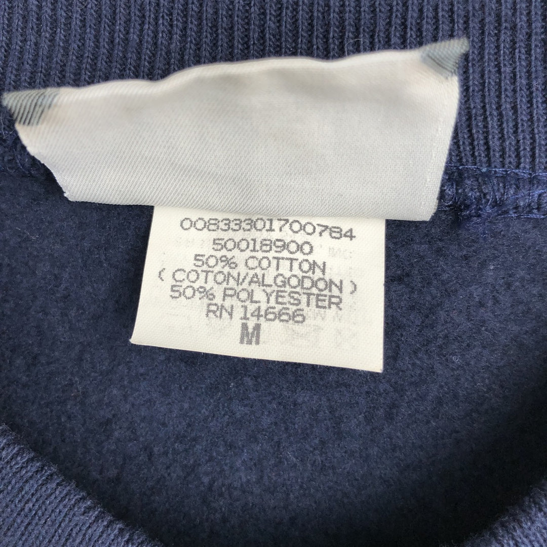 Vintage 90'S Lee print sweatshirt, made in the USA, size M, men's cotton navy blue type Vintage Second Hand