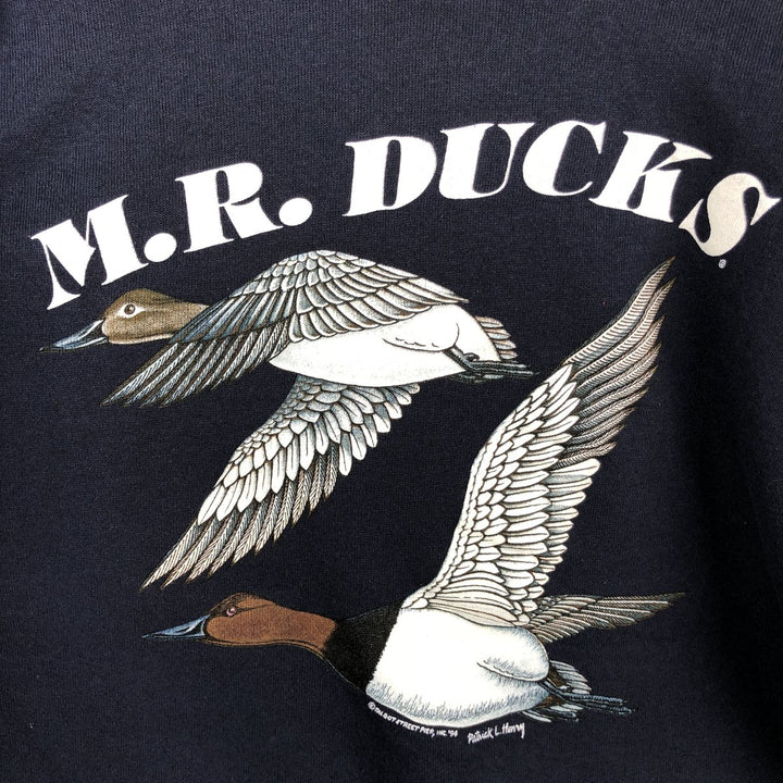 Vintage 90'S Lee print sweatshirt, made in the USA, size M, men's cotton navy blue type Vintage Second Hand