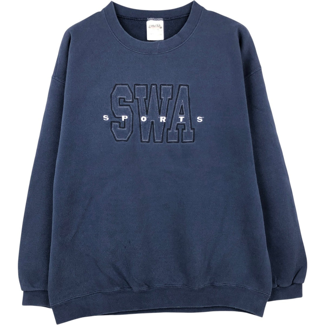 TULTEX Sweatshirt, Men's Size XL (equivalent) cotton navy blue type Vintage Second Hand