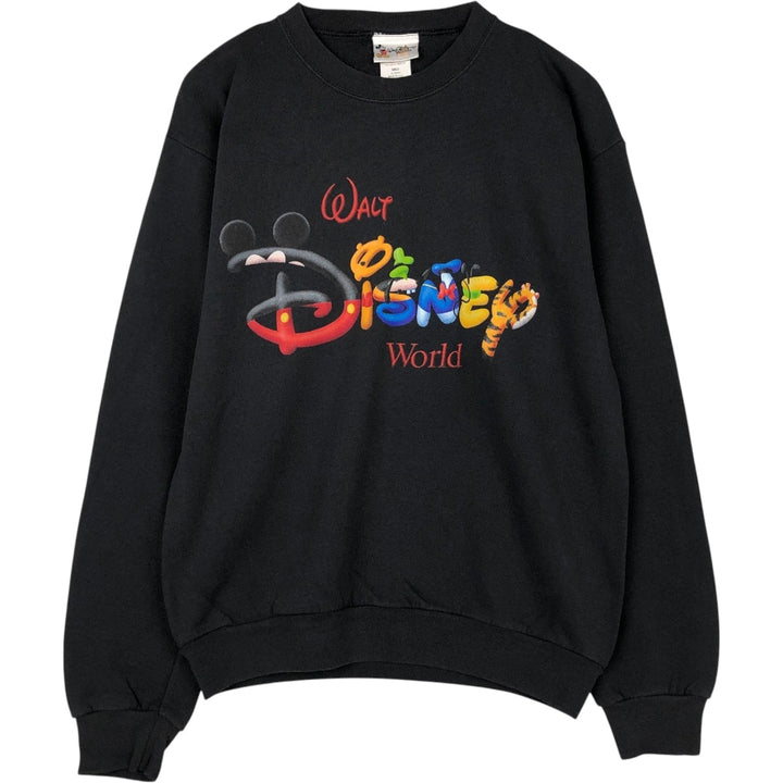 90'S Disney Character Sweatshirt, Made in USA, Men's Size M (approx.), Vintage cotton black type Vintage Second Hand