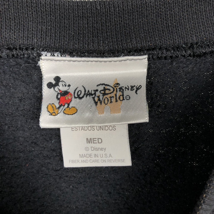 90'S Disney Character Sweatshirt, Made in USA, Men's Size M (approx.), Vintage cotton black type Vintage Second Hand