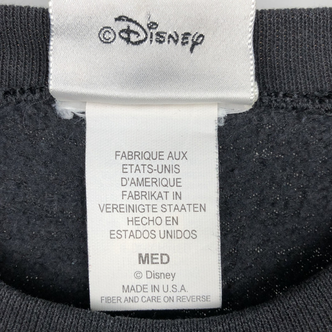 90'S Disney Character Sweatshirt, Made in USA, Men's Size M (approx.), Vintage cotton black type Vintage Second Hand