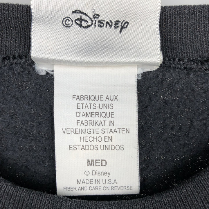 90'S Disney Character Sweatshirt, Made in USA, Men's Size M (approx.), Vintage cotton black type Vintage Second Hand