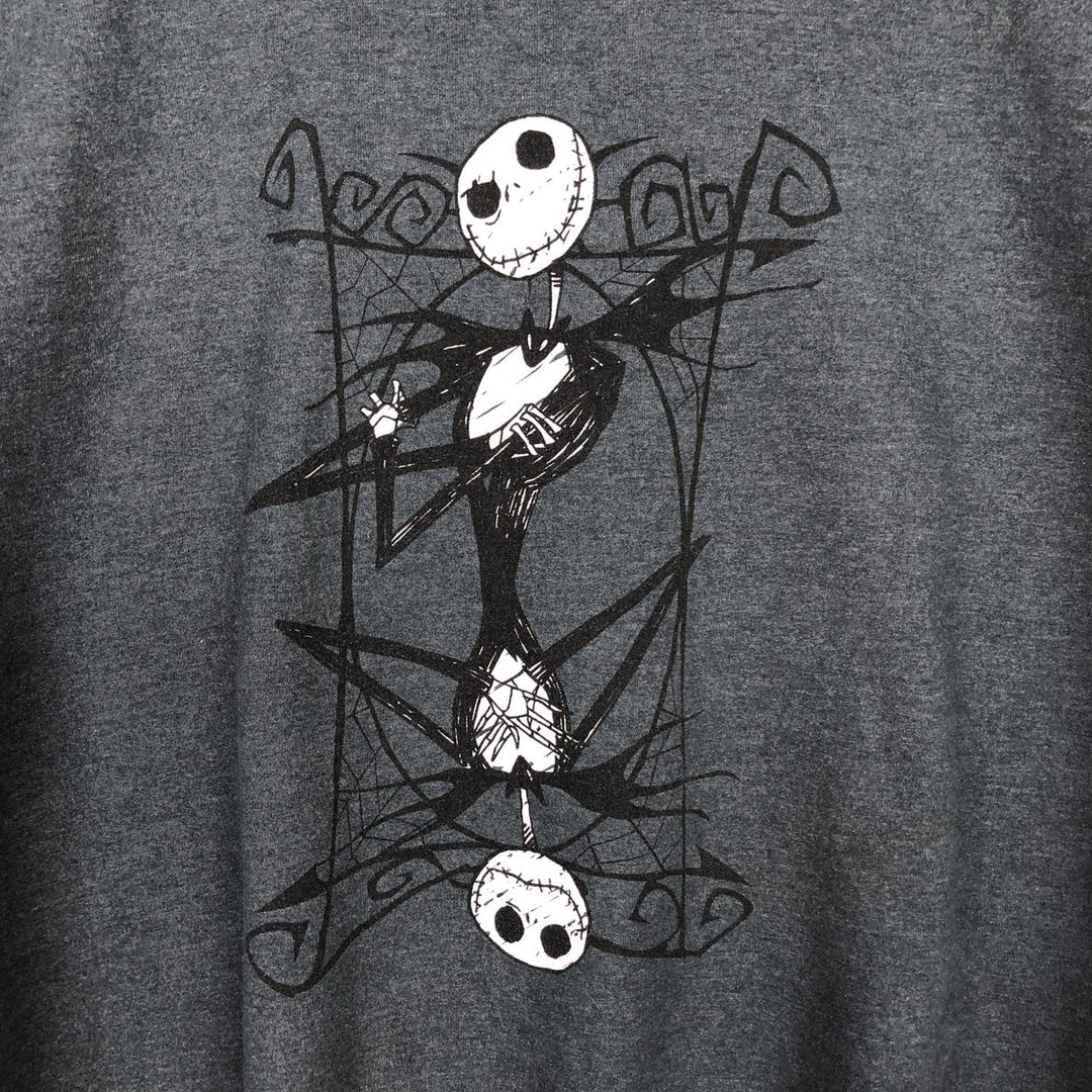 Nightmare Before Christmas Skull Pattern Character Sweatshirt (Men's XL equivalent) unclear Charcoal Vintage Second Hand