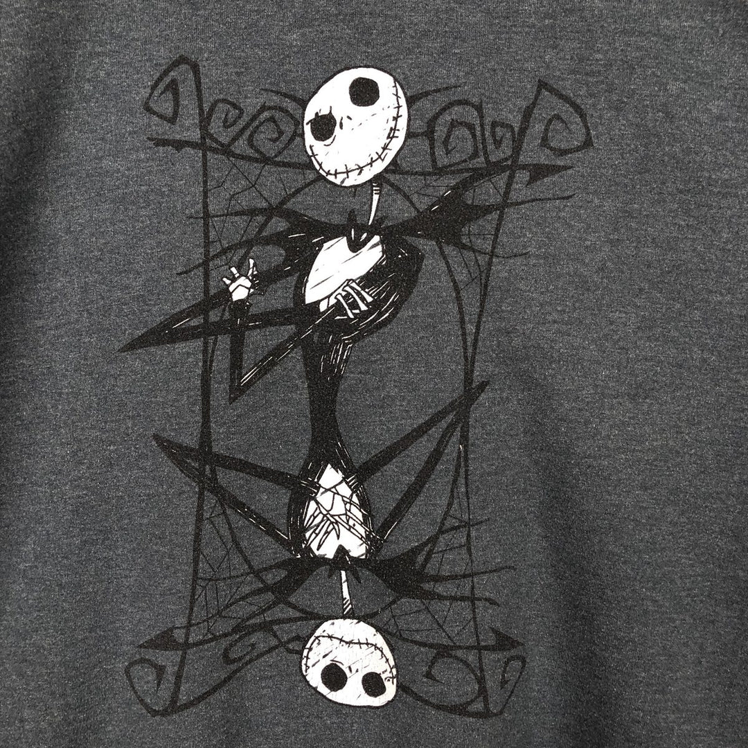 Nightmare Before Christmas Skull Pattern Character Sweatshirt (Men's XL equivalent) unclear Charcoal Vintage Second Hand
