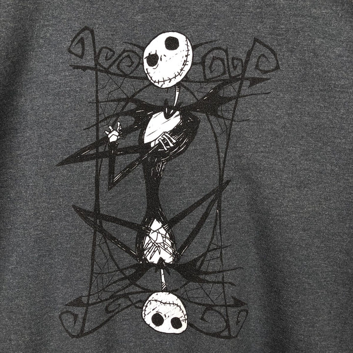 Nightmare Before Christmas Skull Pattern Character Sweatshirt (Men's XL equivalent) unclear Charcoal Vintage Second Hand