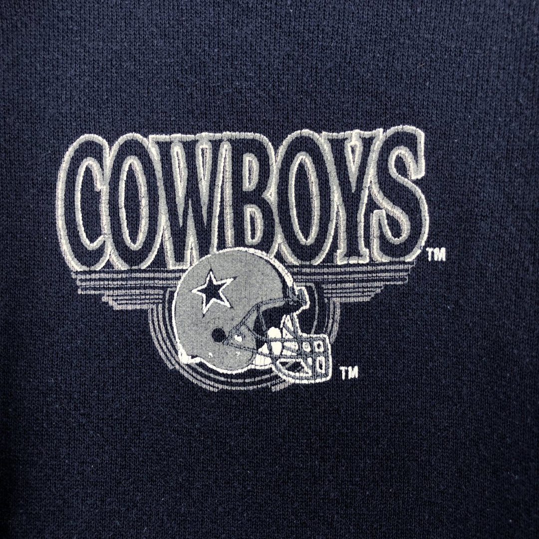 JOSTENS SPORTSWEAR NFL Dallas Cowboys Sweatshirt Pullover Hoodie, Made in USA, Men's Size L (Equivalent), Vintage cotton navy blue type Vintage Second Hand