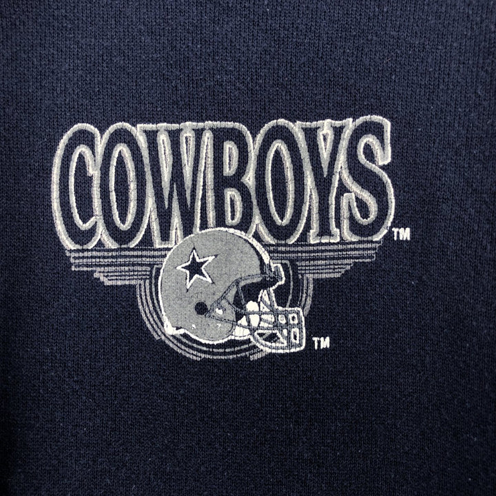 JOSTENS SPORTSWEAR NFL Dallas Cowboys Sweatshirt Pullover Hoodie, Made in USA, Men's Size L (Equivalent), Vintage cotton navy blue type Vintage Second Hand