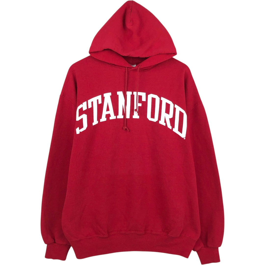 Vintage 90'S Russell College Pullover Hoodie, Made in USA, Men's XL cotton Red type red-purple Vintage Second Hand