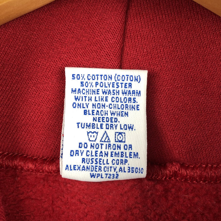 Vintage 90'S Russell College Pullover Hoodie, Made in USA, Men's XL cotton Red type red-purple Vintage Second Hand