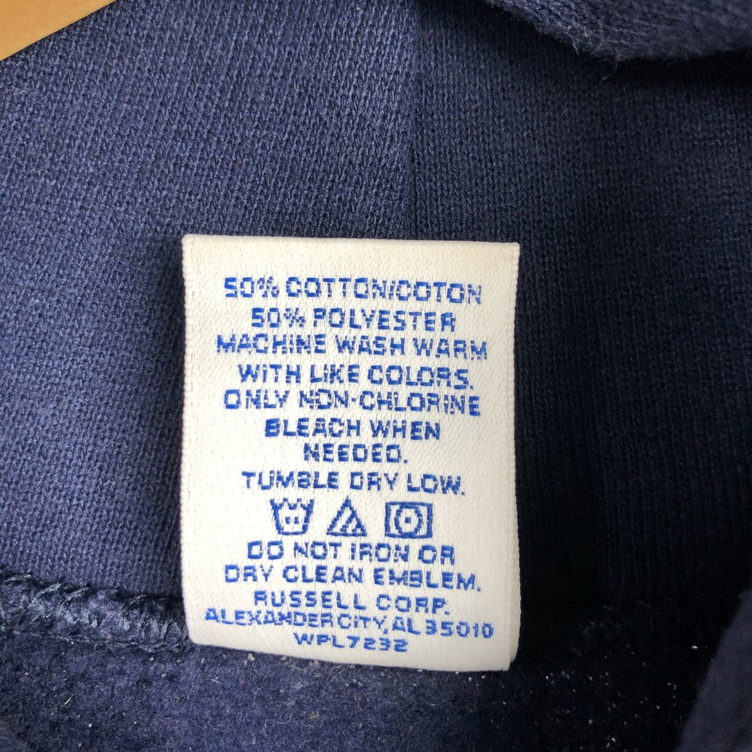 90'S Russell College Sweatshirt Pullover Hoodie, Men's M Size, Vintage cotton navy blue type Vintage Second Hand