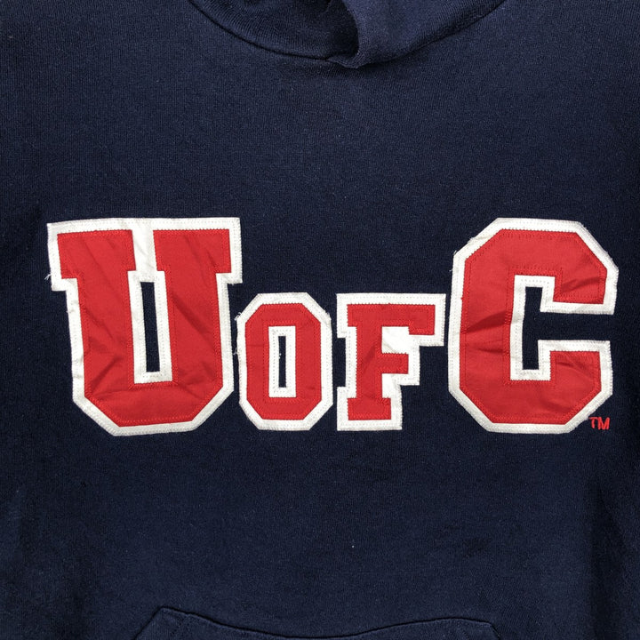 90'S Russell College Sweatshirt Pullover Hoodie, Men's M Size, Vintage cotton navy blue type Vintage Second Hand