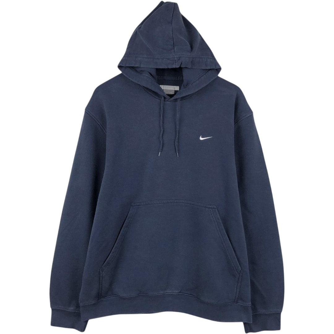 00'S Nike Sweat Pullover Hoodie Men's Size L cotton navy blue type Vintage Second Hand