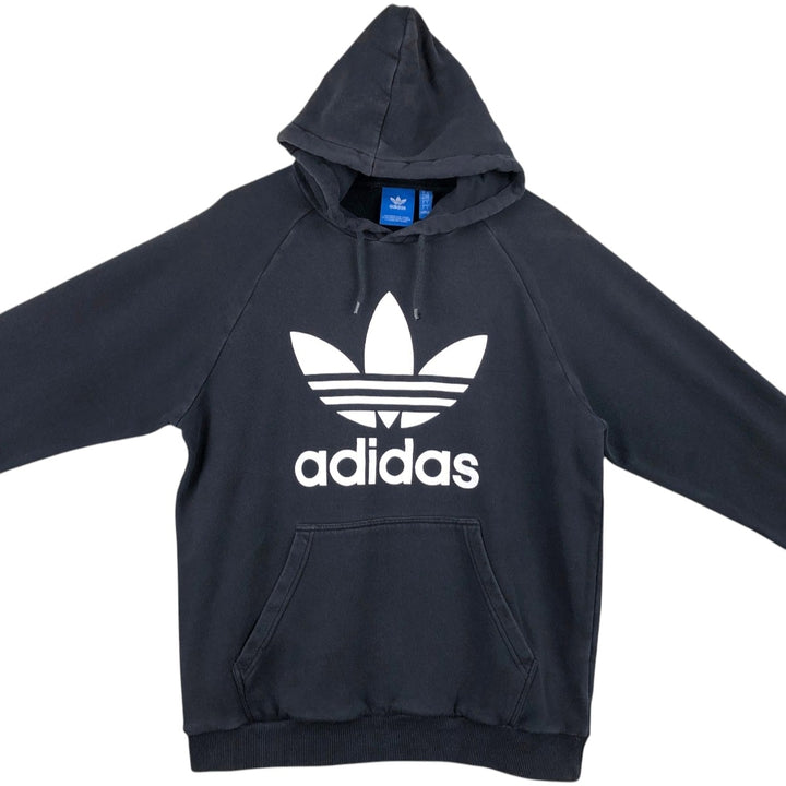 Adidas Originals Sweatshirt Pullover Hoodie, Men's Size L cotton black type Vintage Second Hand