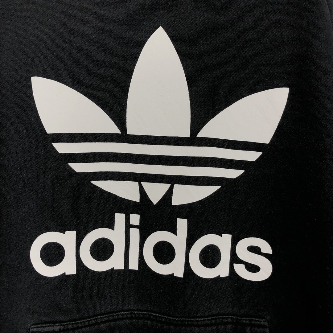 Adidas Originals Sweatshirt Pullover Hoodie, Men's Size L cotton black type Vintage Second Hand