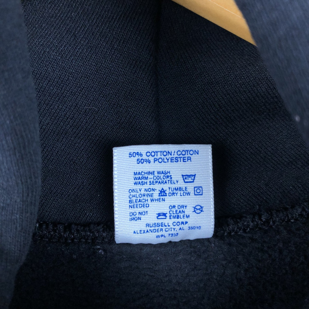 80s-90'S Jerzees SUPER SWEATS Plain Blank Sweatshirt Hoodie, Made in USA, Men's Size L (Equivalent), Vintage cotton black type Vintage Second Hand