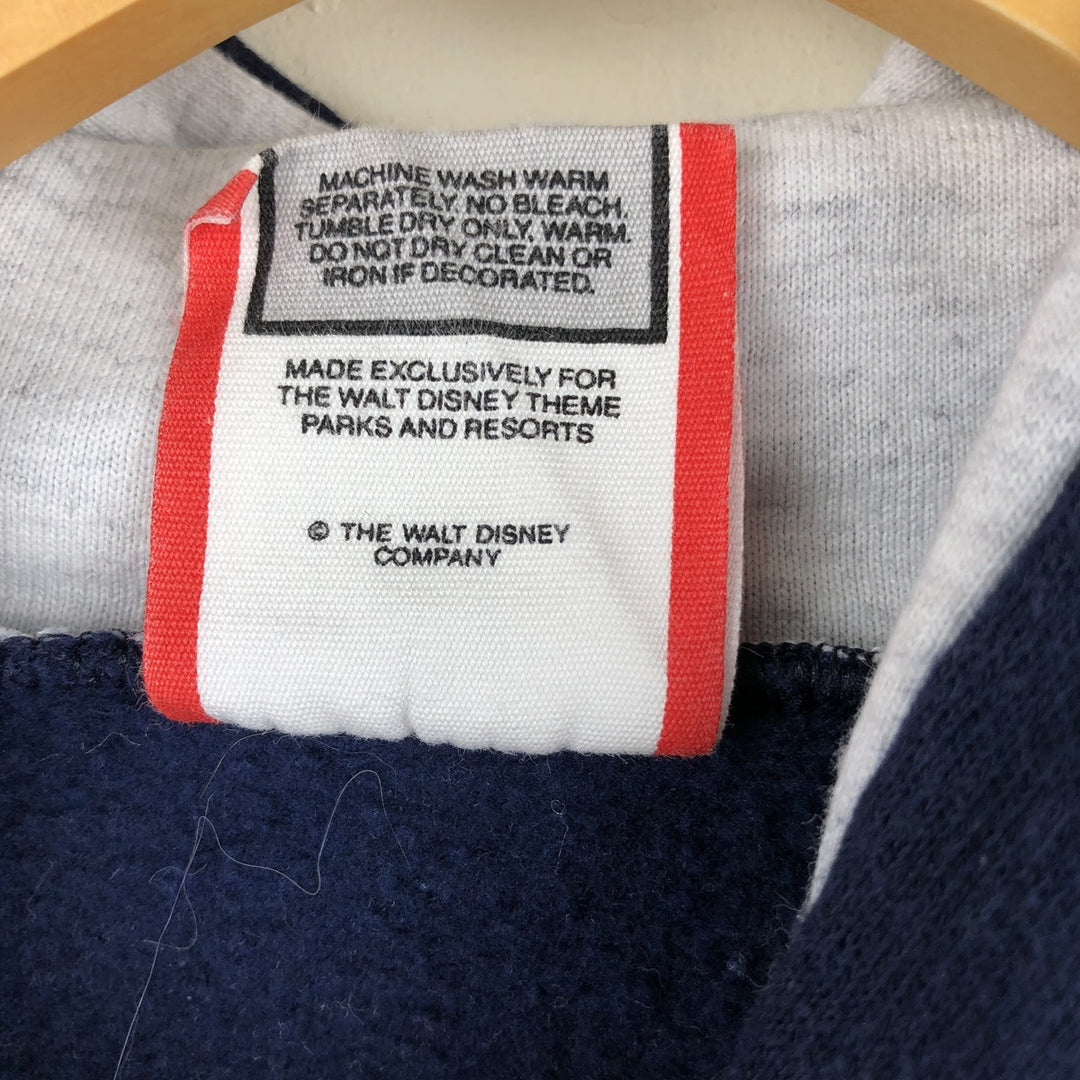 Vintage 90'S Disney Designs Mickey Mouse character pullover sweatshirt, Made in USA, Men's Size L polyester navy blue type Vintage Second Hand