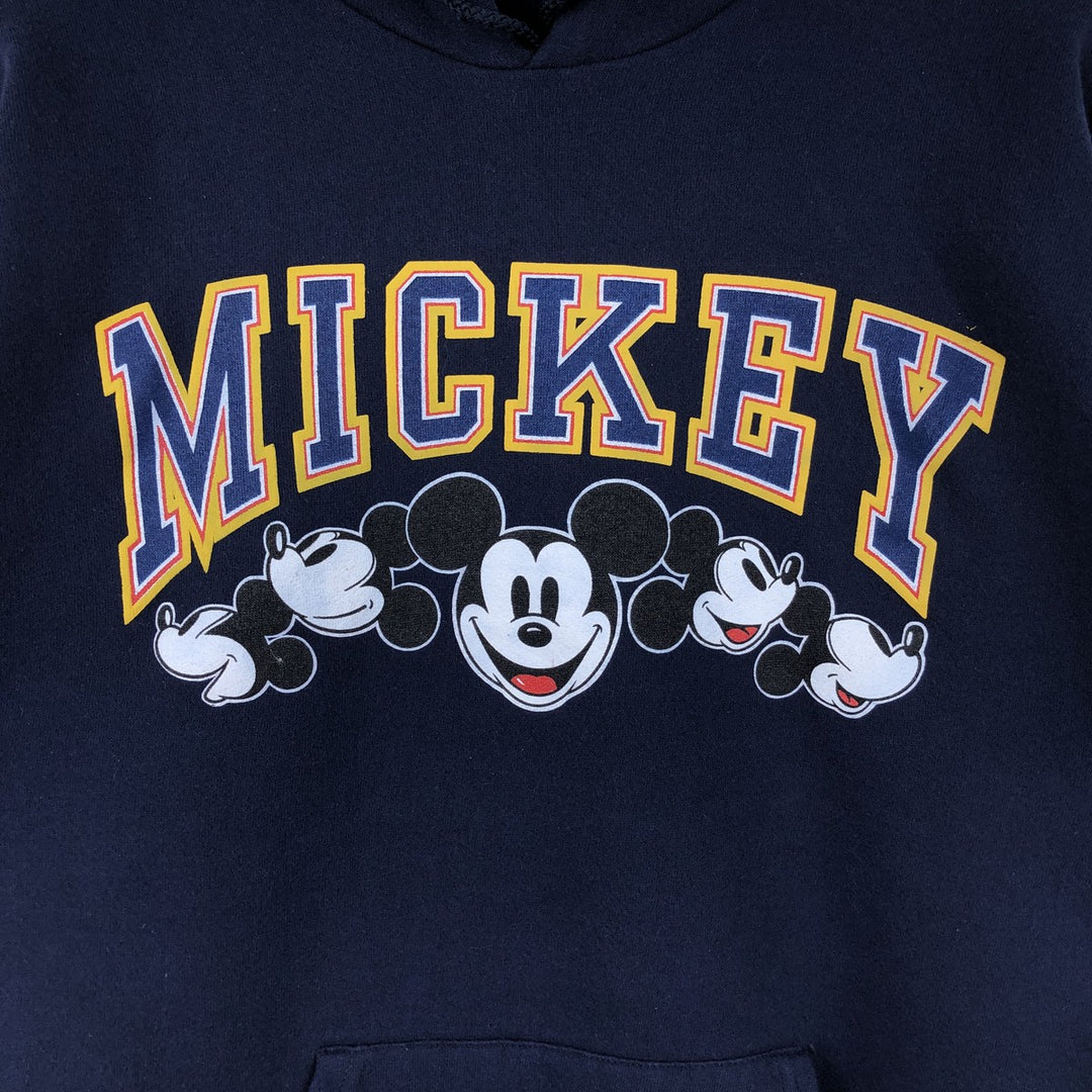 Vintage 90'S Disney Designs Mickey Mouse character pullover sweatshirt, Made in USA, Men's Size L polyester navy blue type Vintage Second Hand