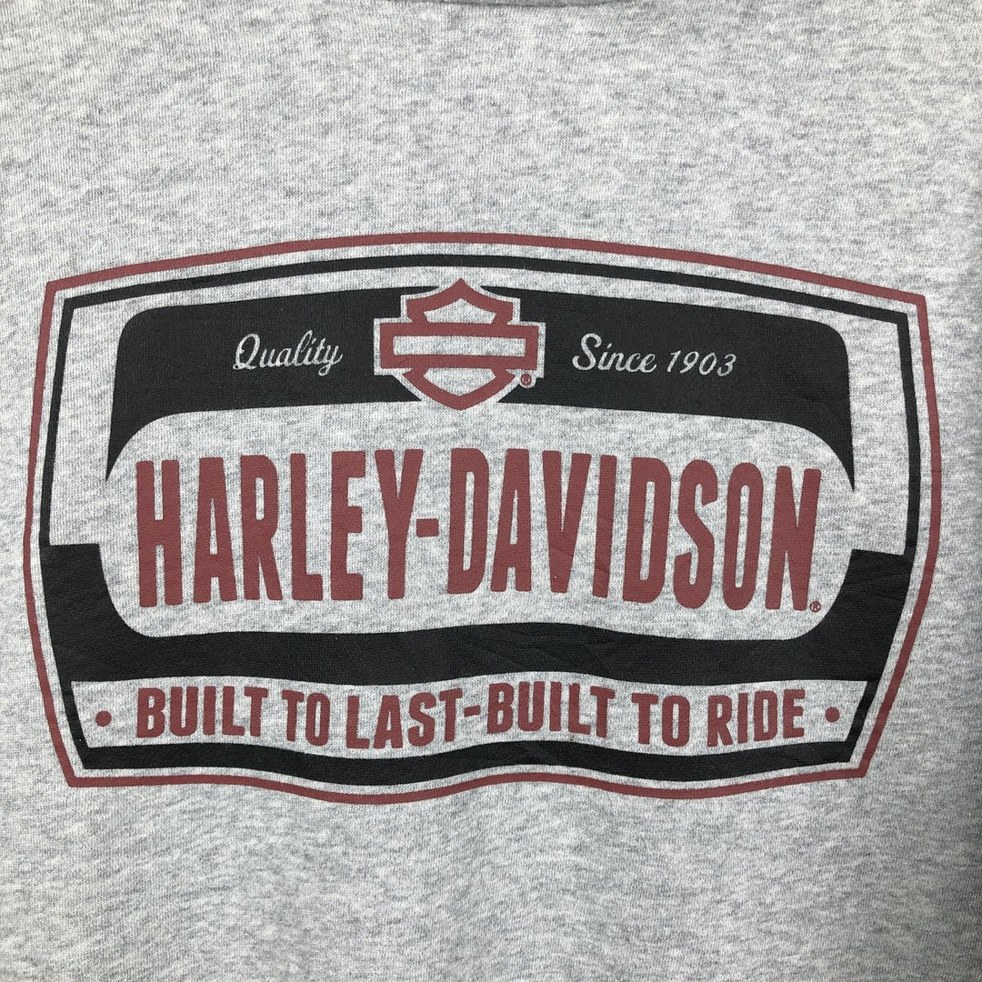 Harley-Davidson Advertising Pullover Hoodie, Men's Size L cotton gray type Vintage Second Hand