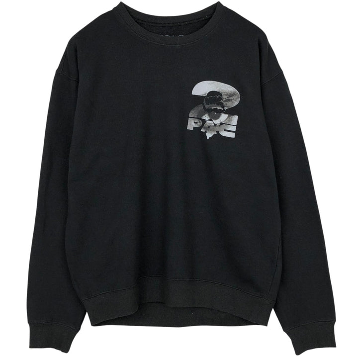 2pac Wrap Sweatshirt (Men's Size M) cotton black type Vintage Second Hand