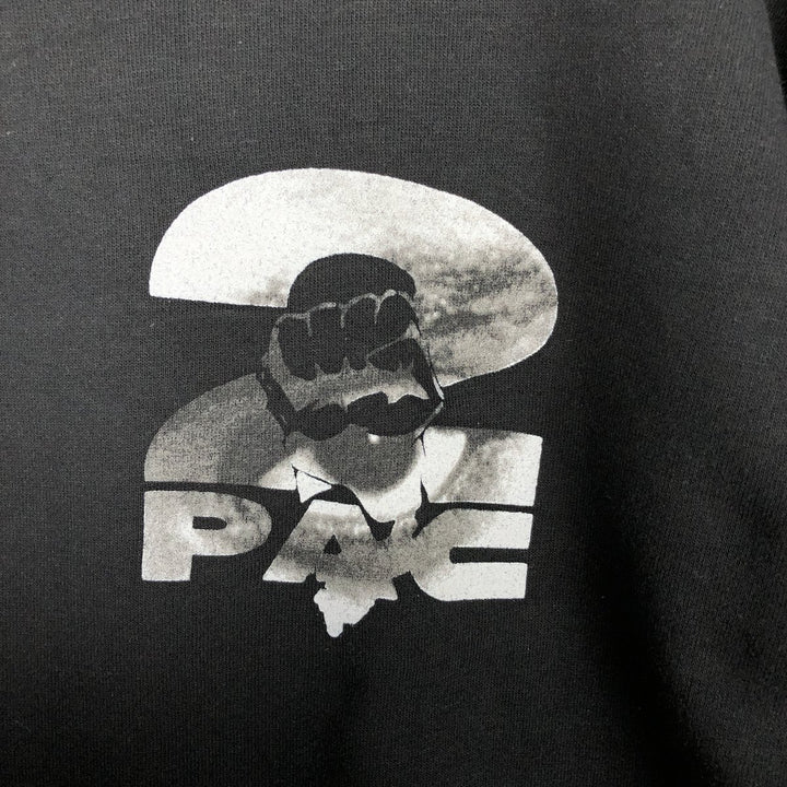 2pac Wrap Sweatshirt (Men's Size M) cotton black type Vintage Second Hand