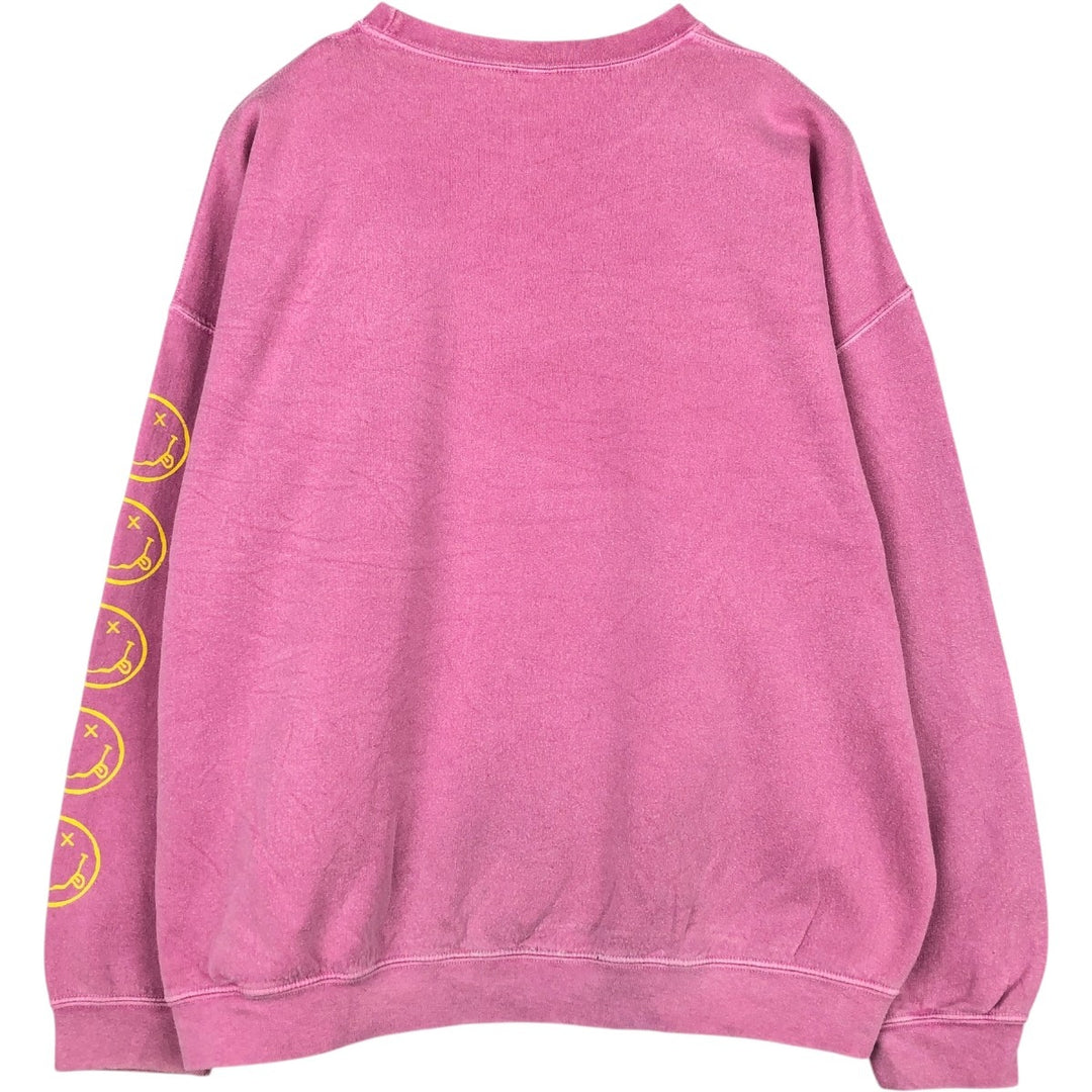 NIRVANA band sweatshirt, men's size M cotton pink type Vintage Second Hand