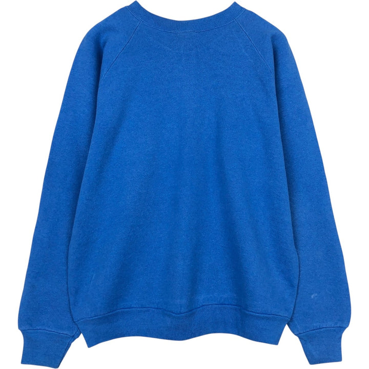 90'S Fruit of the Loom printed sweatshirt, made in the USA, men's size L, vintage cotton blue type Vintage Second Hand