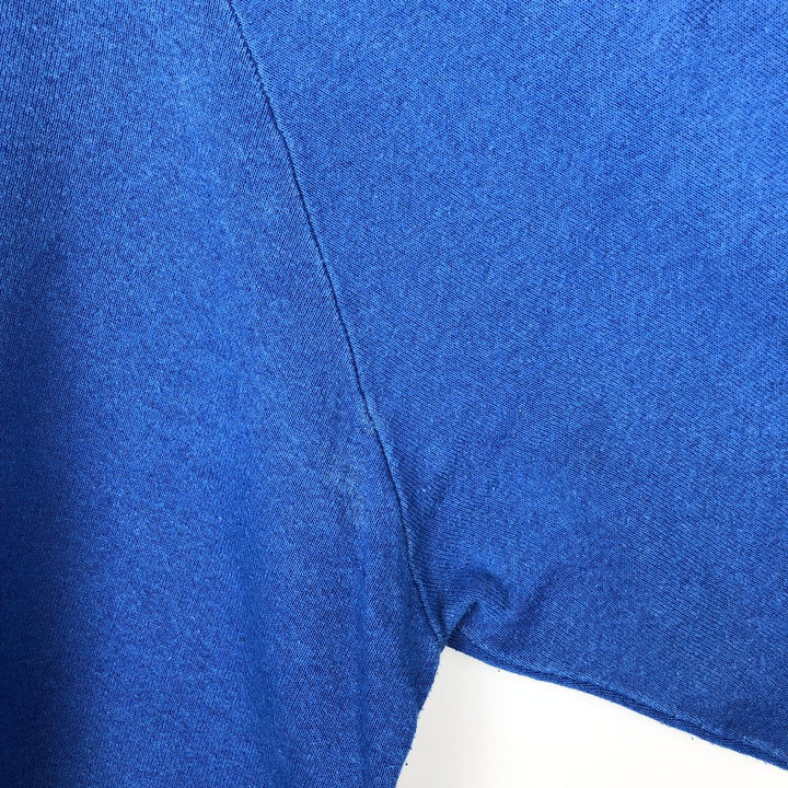 90'S Fruit of the Loom printed sweatshirt, made in the USA, men's size L, vintage cotton blue type Vintage Second Hand