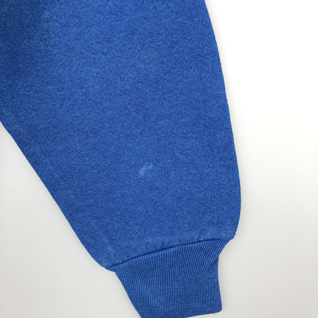 90'S Fruit of the Loom printed sweatshirt, made in the USA, men's size L, vintage cotton blue type Vintage Second Hand