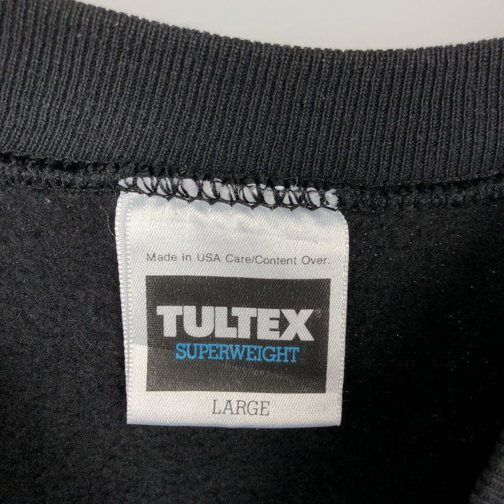90'S TULTEX Japanese Pattern Horse Print Sweatshirt, Made in USA, Men's Size L (Equivalent), Vintage cotton black type Vintage Second Hand