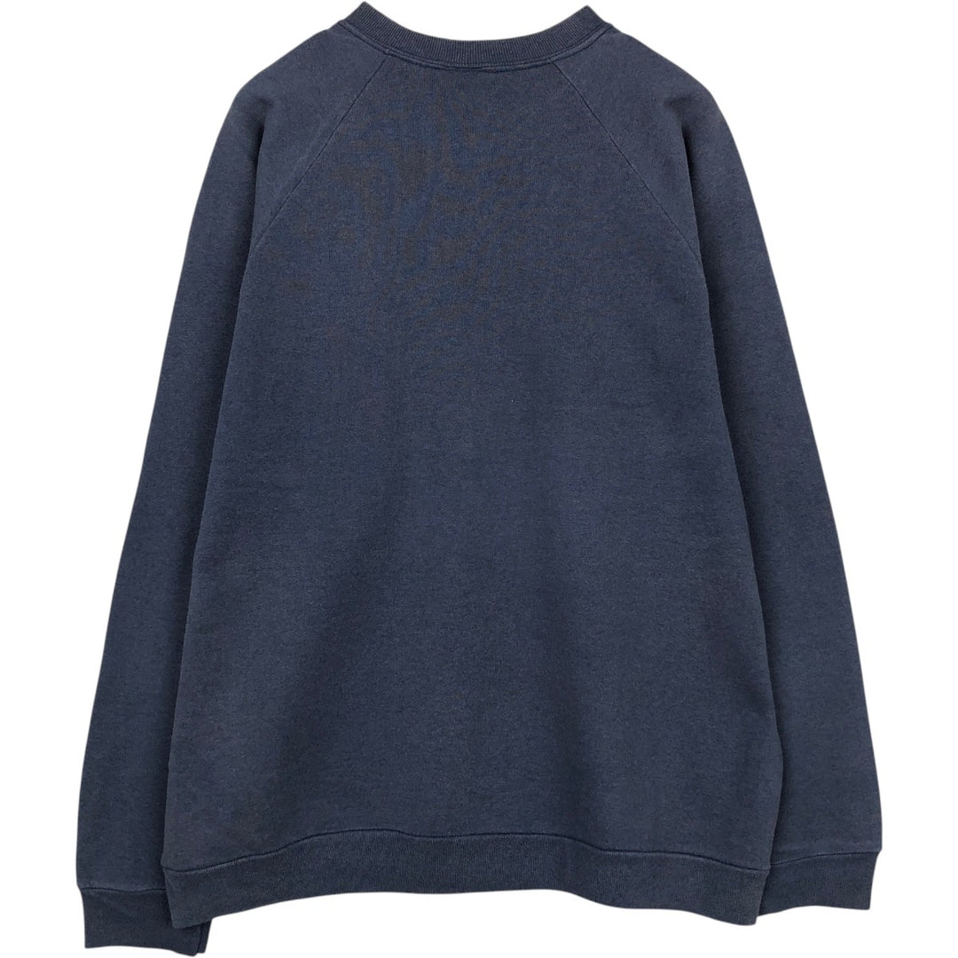 Large print sweatshirt, men's size XL equivalent, vintage style. cotton navy blue type Vintage Second Hand