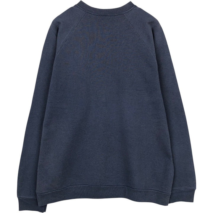 Large print sweatshirt, men's size XL equivalent, vintage style. cotton navy blue type Vintage Second Hand