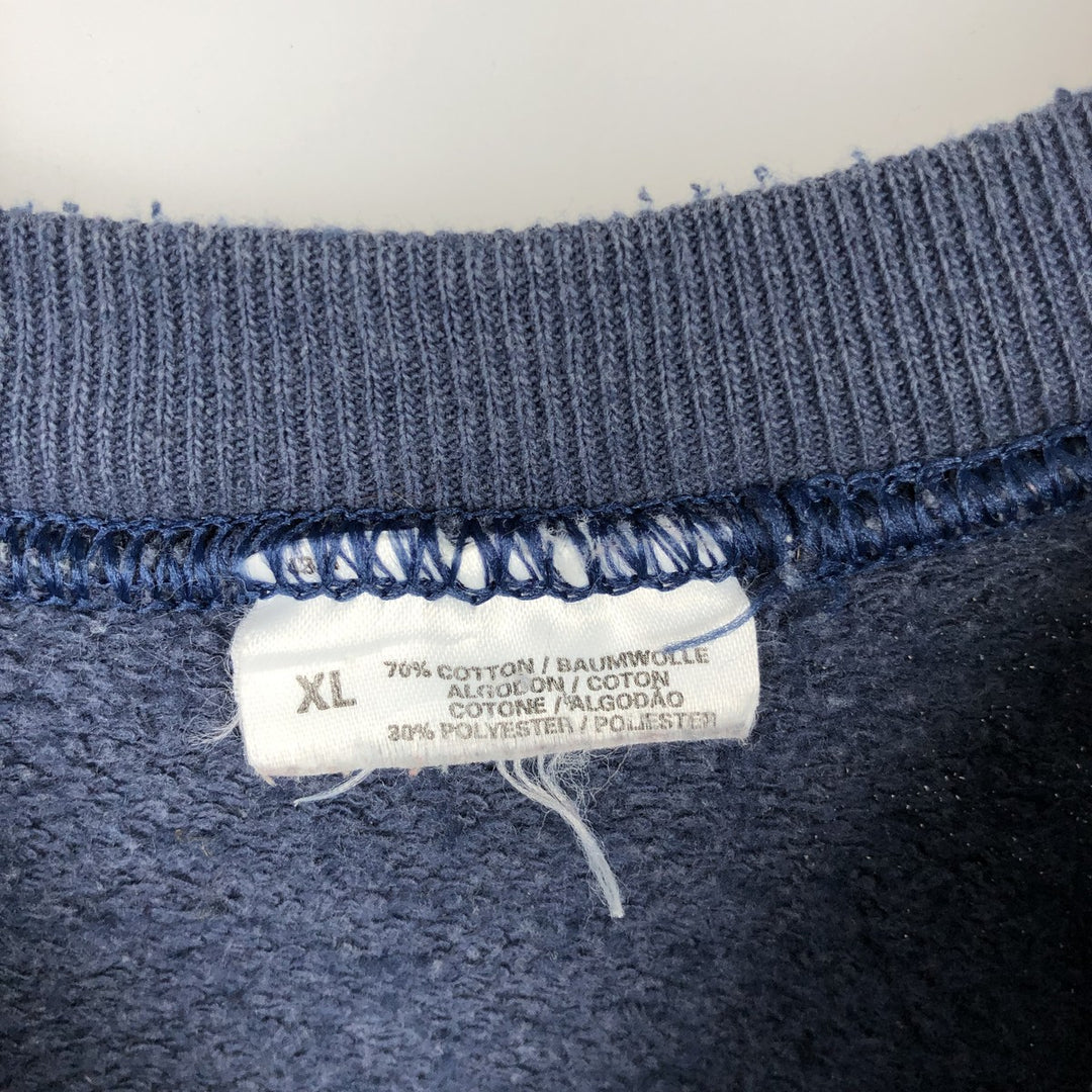 Large print sweatshirt, men's size XL equivalent, vintage style. cotton navy blue type Vintage Second Hand