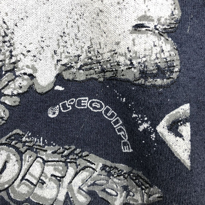 Large print sweatshirt, men's size XL equivalent, vintage style. cotton navy blue type Vintage Second Hand