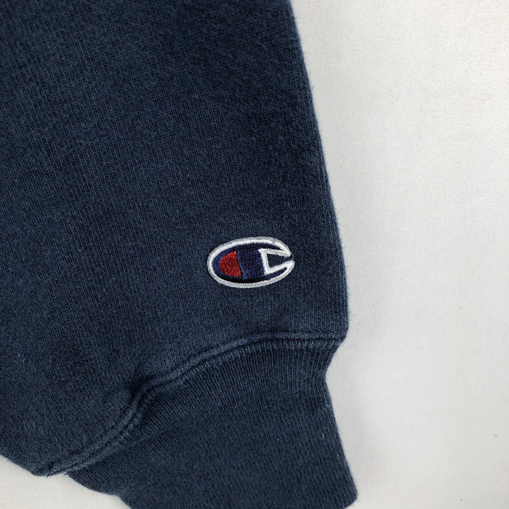 2000'S Champion Premium Reverse Weave Advertising Sweatshirt cotton navy blue type Vintage Second Hand
