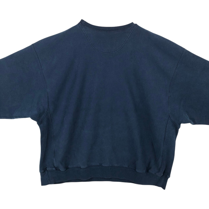 2000'S Champion Premium Reverse Weave College Sweatshirt (Men's XXL equivalent) cotton navy blue type Vintage Second Hand