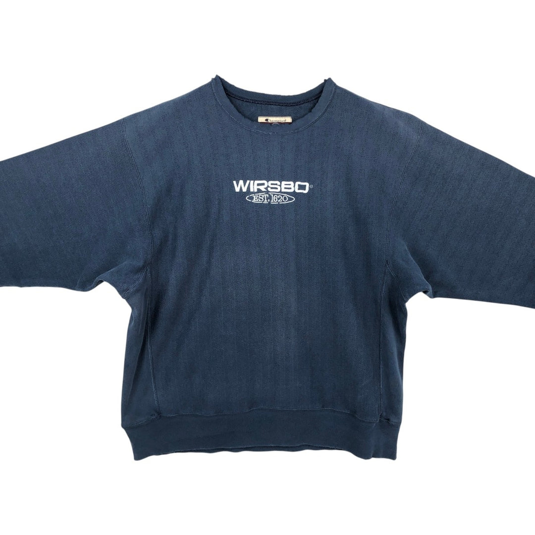 2000'S Champion Premium Reverse Weave Advertising Sweatshirt, Men's XL unclear navy blue type Vintage Second Hand