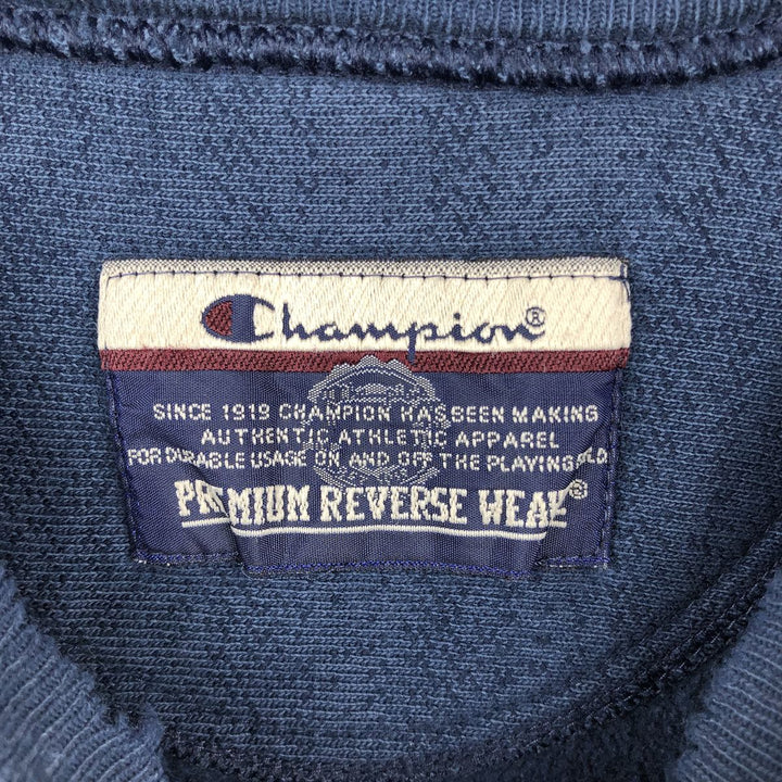 2000'S Champion Premium Reverse Weave Advertising Sweatshirt, Men's XL unclear navy blue type Vintage Second Hand