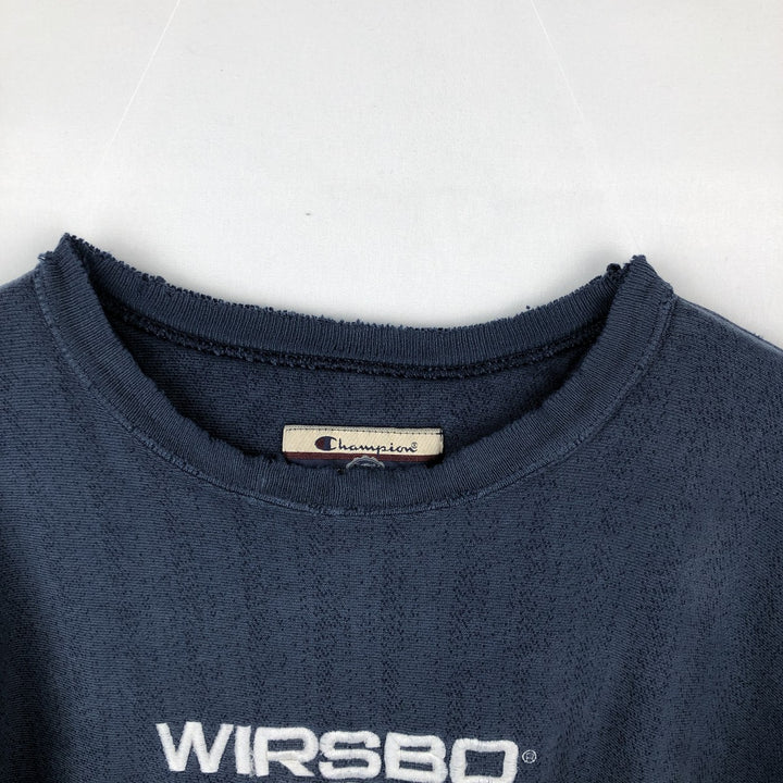 2000'S Champion Premium Reverse Weave Advertising Sweatshirt, Men's XL unclear navy blue type Vintage Second Hand