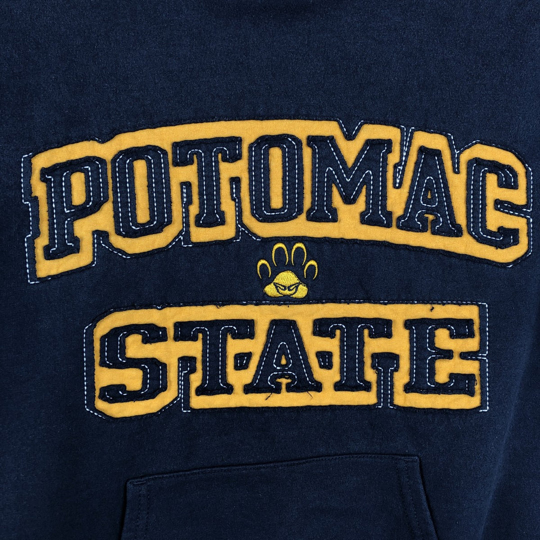 Champion Authentic Athletic Apparel College Sweatshirt Pullover Hoodie, Men's Size M (approx.) cotton navy blue type Vintage Second Hand