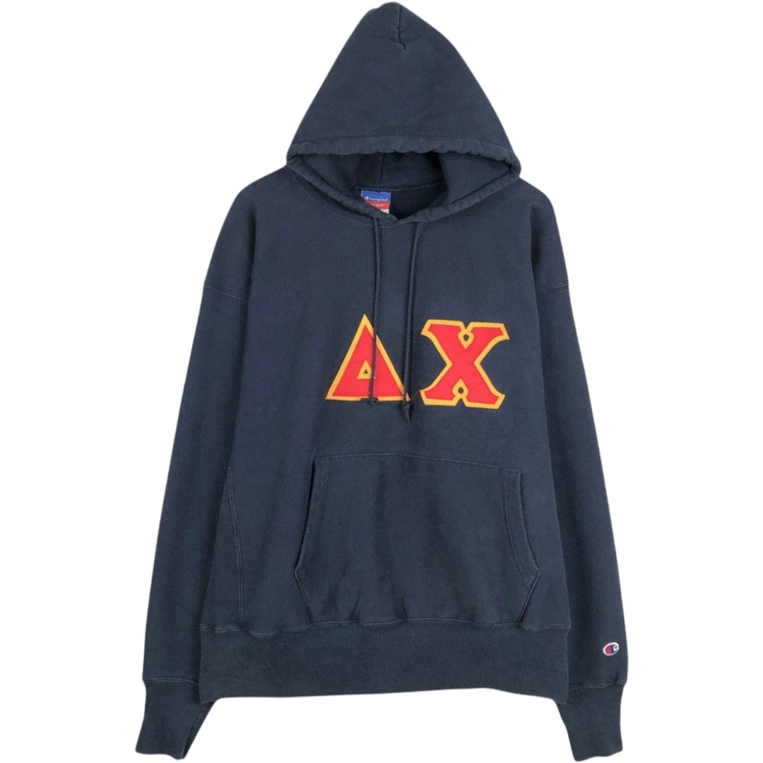 Champion REVERSE WEAVE College Sweatshirt Pullover Hoodie (Men's XL equivalent) - 2000s cotton navy blue type Vintage Second Hand