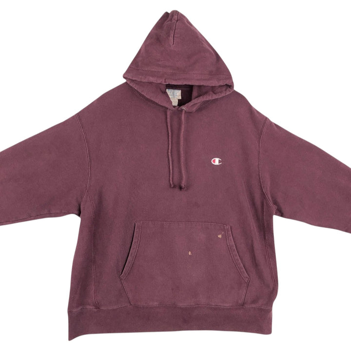 Champion REVERSE WEAVE Reverse Weave Sweat Pullover Hoodie Men's XL cotton Red type red-purple Vintage Second Hand