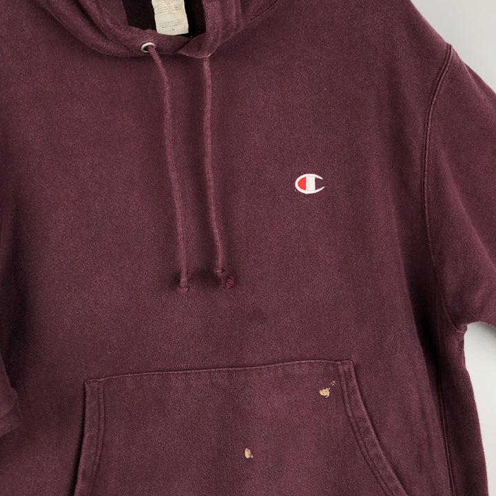 Champion REVERSE WEAVE Reverse Weave Sweat Pullover Hoodie Men's XL cotton Red type red-purple Vintage Second Hand