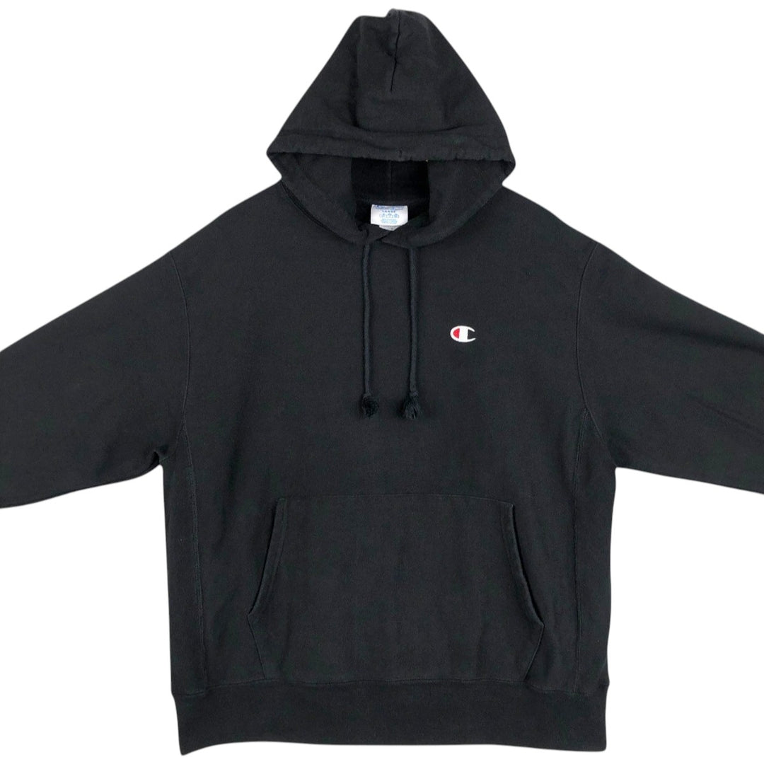 Champion REVERSE WEAVE Reverse Weave Sweat Pullover Hoodie Men's L size cotton black type Vintage Second Hand