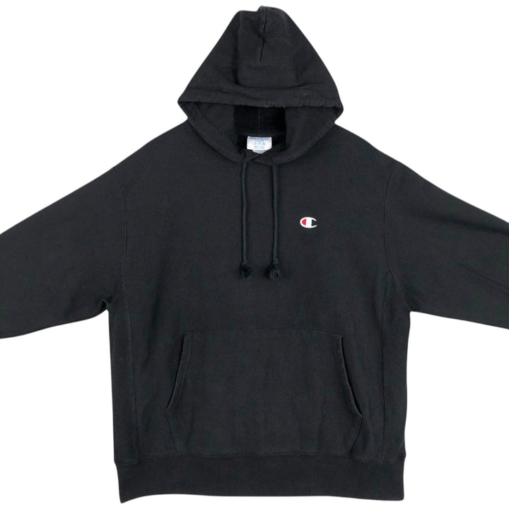 Champion REVERSE WEAVE Reverse Weave Sweat Pullover Hoodie Men's L size cotton black type Vintage Second Hand
