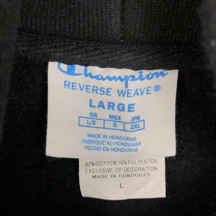 Champion REVERSE WEAVE Reverse Weave Sweat Pullover Hoodie Men's L size cotton black type Vintage Second Hand