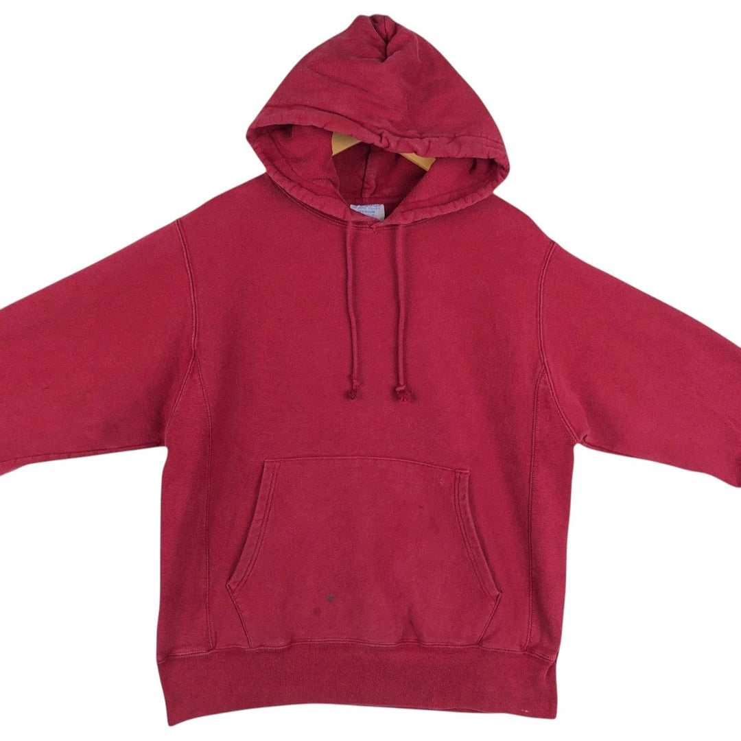 Champion REVERSE WEAVE Reverse Weave Plain Blank Sweatshirt Hoodie Men's M Size cotton red type Vintage Second Hand
