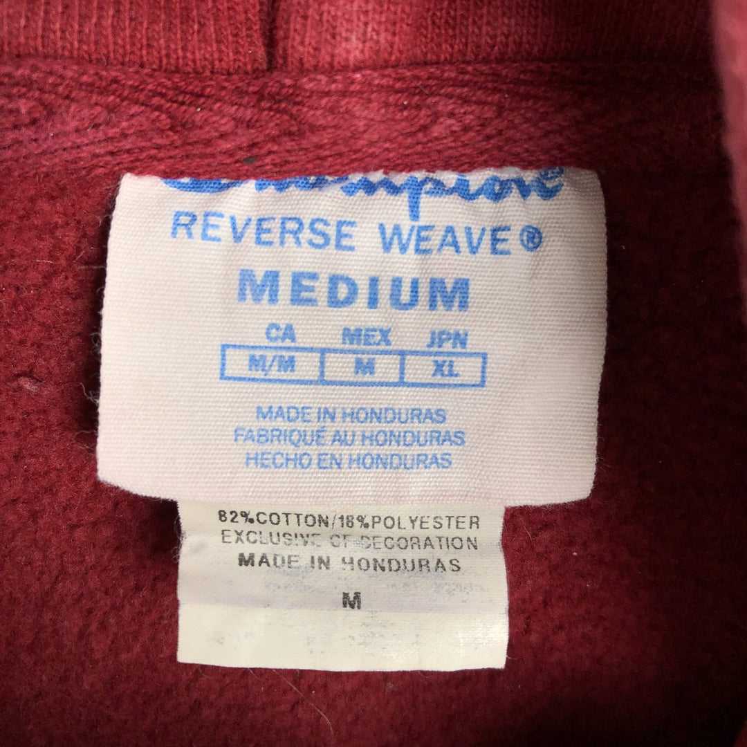 Champion REVERSE WEAVE Reverse Weave Plain Blank Sweatshirt Hoodie Men's M Size cotton red type Vintage Second Hand